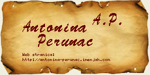 Antonina Perunac vizit kartica
